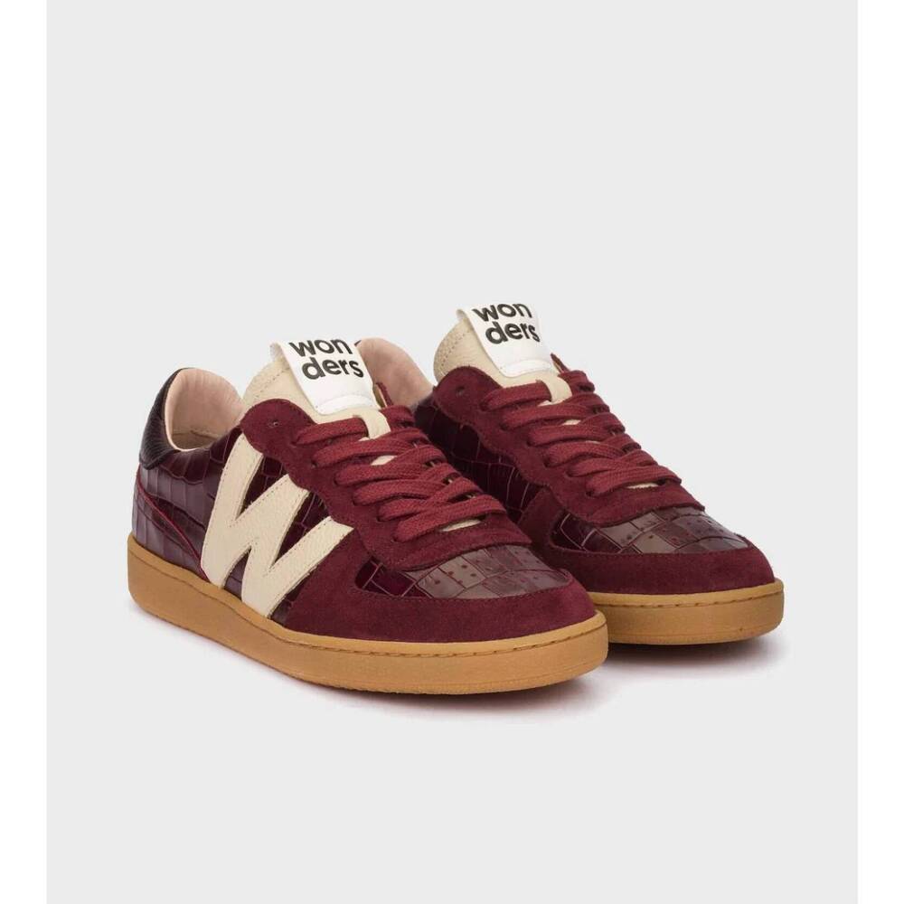 NEW WONDERS women's nubia sneakers in burgundy